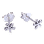 Sterling silver stud earrings, 'Seeing Stars' (set of 3) - Sterling Silver Stud Earrings with Star Motif (Set of 3)