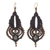 Gold-accented jade macrame dangle earrings, 'Heaven Can Wait' - Gold-Accented Jade Macrame Earrings thumbail