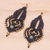 Gold-accented jade macrame dangle earrings, 'Heaven Can Wait' - Gold-Accented Jade Macrame Earrings (image 2b) thumbail