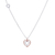 Rose gold and sterling silver pendant necklace, 'Dual Hearts' - Rose Gold and Sterling Silver Necklace