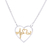 Gold-accented sterling silver pendant necklace, 'Be Still My Heart' - Artisan Crafted Gold Accent Necklace