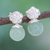 Jade drop earrings, 'Chiang Rai Charm' - Artisan Crafted Jade and Silver Earrings thumbail