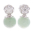 Jade drop earrings, 'Chiang Rai Charm' - Artisan Crafted Jade and Silver Earrings (image 2a) thumbail