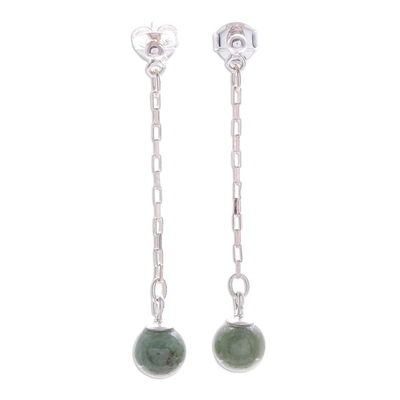 Artisan Crafted Jade Dangle Earrings
