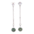 Jade dangle earrings, 'Chiang Rai Rain' - Artisan Crafted Jade Dangle Earrings thumbail
