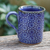 Ceramic mug, 'Blue Medallion' - Handmade Blue Ceramic Mug from Thailand