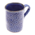 Ceramic mug, 'Blue Medallion' - Handmade Blue Ceramic Mug from Thailand