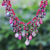 Multi-gemstone waterfall necklace, 'Sugar Berry' - Thai Cultured Pearl and Garnet Waterfall Necklace (image 2) thumbail