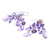 Cultured pearl and amethyst dangle earrings, 'Lavender Ocean' - Handmade Cultured Pearl and Amethyst Dangle Earrings