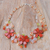 Collar con colgante de múltiples piedras preciosas - Collar con Colgante de Cuarzo y Jaspe con Motivo Floral