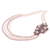 Cultured pearl and rhodonite statement necklace, 'Magnificent Bouquet' - Natural Rhodonite and Cultured Pearl Necklace (image 2d) thumbail