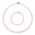 Cultured pearl jewelry set, 'Precious Dream in Peach' - Artisan Crafted Cultured Pearl Jewelry Set