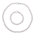 Cultured pearl jewelry set, 'Precious Dream in White' - Necklace and Bracelet Set with Cultured Pearls thumbail