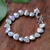 Cultured pearl bracelet, 'Born of the Sea in Grey' - Silvery Grey Cultured Pearl Bracelet thumbail