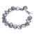 Cultured pearl bracelet, 'Born of the Sea in Grey' - Silvery Grey Cultured Pearl Bracelet (image 2d) thumbail