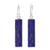 Lapis lazuli dangle earrings, 'Indigo Night' - Artisan Crafted Lapis Lazuli Earrings thumbail