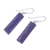 Lapis lazuli dangle earrings, 'Indigo Night' - Artisan Crafted Lapis Lazuli Earrings (image 2d) thumbail