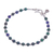 Azure-malachite beaded bracelet, 'Petite Flower' - Handmade Azure-Malachite Bracelet (image 2d) thumbail