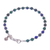 Azure-malachite beaded bracelet, 'Petite Flower' - Handmade Azure-Malachite Bracelet (image 2e) thumbail