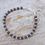 Garnet beaded bracelet, 'Petite Flower' - Garnet Bracelet with 950 Silver Charm (image 2) thumbail
