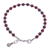 Garnet beaded bracelet, 'Petite Flower' - Garnet Bracelet with 950 Silver Charm (image 2c) thumbail