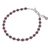 Garnet beaded bracelet, 'Petite Flower' - Garnet Bracelet with 950 Silver Charm (image 2d) thumbail