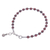 Garnet beaded bracelet, 'Petite Flower' - Garnet Bracelet with 950 Silver Charm (image 2e) thumbail