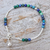 Azure-malachite beaded charm bracelet, 'Zen Moment' - Beaded Bracelet with Azure-Malachite (image 2b) thumbail