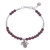 Garnet beaded charm bracelet, 'Zen Moment' - Sterling Silver and Garnet Bracelet thumbail