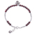 Garnet beaded charm bracelet, 'Zen Moment' - Sterling Silver and Garnet Bracelet (image 2c) thumbail