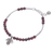 Garnet beaded charm bracelet, 'Zen Moment' - Sterling Silver and Garnet Bracelet (image 2d) thumbail