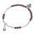 Garnet beaded charm bracelet, 'Zen Moment' - Sterling Silver and Garnet Bracelet