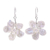 Cultured keshi pearl dangle earrings, 'Fair Flower' - Artisan Crafted Cultured Pearl Earrings