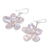 Cultured keshi pearl dangle earrings, 'Fair Flower' - Artisan Crafted Cultured Pearl Earrings