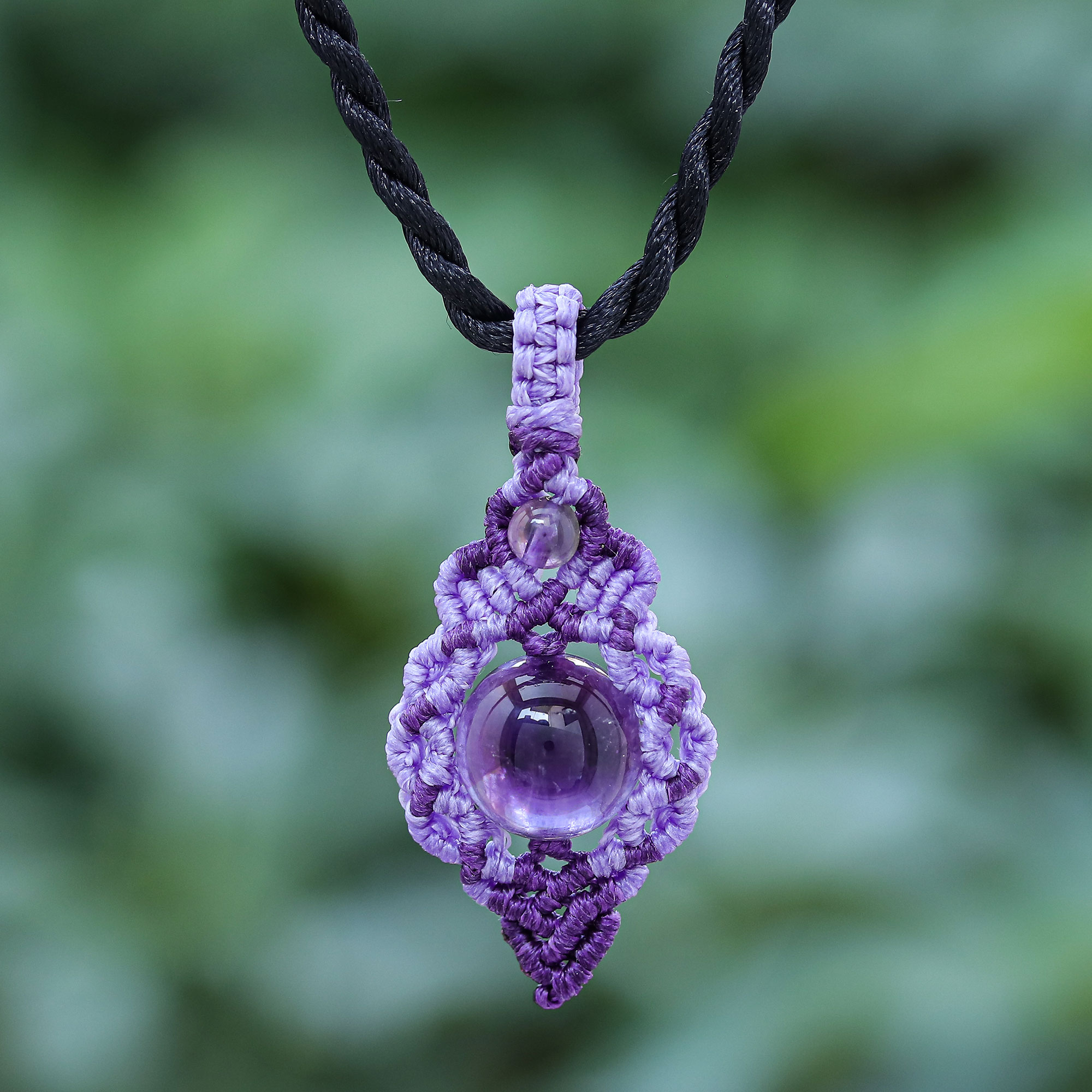 Amethyst Pendant,Amethyst Jewelry,Healing Stone,Mexican Jewelry,Bohemian Jewelry,Sterling Silver,Necklace,Gift For Her,Bohemian Jewelry,Gift