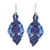 Pendientes colgantes de macramé de lapislázuli - Pendientes artesanales de lapislázuli