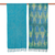 Pañuelos de seda batik tejidos a mano, (par) - Bufandas de seda batik tejidas a mano en verde azulado (par)