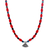 Howlite and jasper pendant necklace, 'Modern Tribal' - Hill Tribe Howlite and Jasper Pendant Necklace