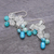 Ohrhänger aus blauen Zuchtperlen und Quarz - Ohrhänger aus blauen Zuchtperlen und Quarz