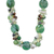 Multi-gemstone beaded necklace, 'Rainstorm' - Artisan Crafted Prehnite and Tiger's Eye Beaded Necklace (image 2a) thumbail