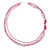 Quartz beaded strand necklace, 'Pink Fantasy' - Hand Crafted Pink Quartz & Glass Long Beaded Strand Necklace thumbail