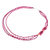 Quartz beaded strand necklace, 'Pink Fantasy' - Hand Crafted Pink Quartz & Glass Long Beaded Strand Necklace (image 2c) thumbail