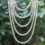 Cultured pearl strand necklace, 'Sheer Purity' - Cultured Pearl Five-Strand Necklace Handcrafted in Thailand (image 2) thumbail