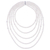 Cultured pearl strand necklace, 'Sheer Purity' - Cultured Pearl Five-Strand Necklace Handcrafted in Thailand (image 2d) thumbail
