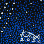 'Night Mountain I' - Midnight Mountain Landscape Painting from Thailand