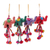 Cotton-blend ornaments, 'Pompom Parade' (set of 4) - Handcrafted Cotton-Blend Elephant Ornaments (Set of 4) (image 2b) thumbail