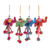 Cotton blend ornaments, 'Colorful Parade' (set of 4) - Handcrafted Cotton Blend Elephant Ornaments (Set of 4) (image 2a) thumbail