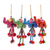 Cotton blend ornaments, 'Colorful Parade' (set of 4) - Handcrafted Cotton Blend Elephant Ornaments (Set of 4) (image 2b) thumbail