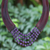 Leather and amethyst pendant necklace, 'Rustic Chic in Purple' - Hand Made Leather and Amethyst Pendant Necklace (image 2) thumbail