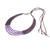 Halskette mit Anhänger aus Leder und Amethyst - Handgefertigte Halskette mit Anhänger aus Leder und Amethyst